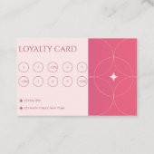 Carte De Fidélité Maquillage rose moderne Artiste Marketing (Dos)