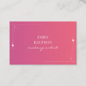 Carte De Fidélité Maquillage rose moderne Artiste Marketing (Devant)