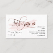 Carte de fidélité maquillage rose or belle lashes (Dos)