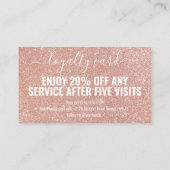 Carte de fidélité maquillage rose Parties scintill (Dos)