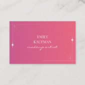 Carte De Fidélité Maquillage rose simple Marketing Artiste (Devant)