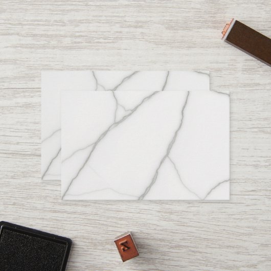 Carte De Fidélité Marbre Blanc (Devant/Arrière en situation)