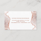 Carte De Fidélité Marbre blanc chic Agate Rose Parties scintillant o (Dos)