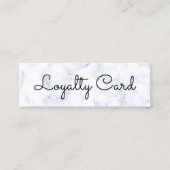 Carte De Fidélité Marbre blanc moderne élégant Salon de beauté (Devant)