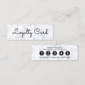 Carte De Fidélité Marbre blanc moderne élégant Salon de beauté (Devant / Derrière)