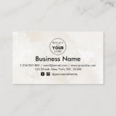 Carte De Fidélité Marbre crème Ajoutez Votre Logo Réduction Minimale (Dos)