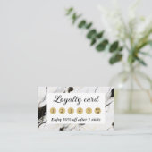 Carte De Fidélité Marbre noir et blanc (Debout devant)