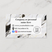 Carte De Fidélité Marbre noir et blanc (Dos)