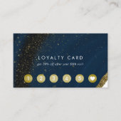 Carte de fidélité Marine Blue and Gold Agate (Devant)