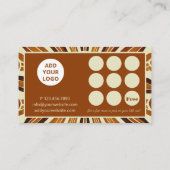 Carte De Fidélité Marque Rustic Chic Nail Salon Business Logo (Dos)