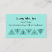 Carte De Fidélité Massage, beauté, salon de spa et punch discount (Dos)
