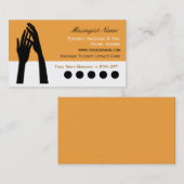 Carte De Fidélité Massage Thérapie Client Loyauté Punch (Devant / Derrière)