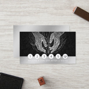 Carte De Fidélité Massage Thérapie Guérison Mains Énergie Spa Bien-ê