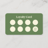 Carte de fidélité Matcha Green Modern QR Code (Devant)