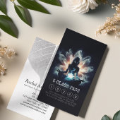 Carte De Fidélité Méditation de l'instructeur de yoga Lotus Pose 5 C