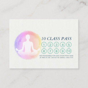 Carte De Fidélité Méditation de Yoga - Formation d'instructeur - Ren