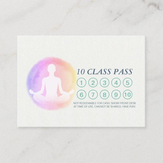 Carte De Fidélité Méditation de Yoga - Formation d'instructeur - Ren (Devant)