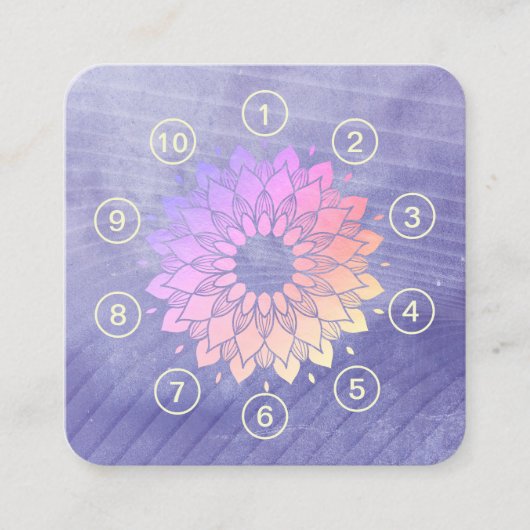 Carte De Fidélité Méditation Yoga Instructeur 10 Classe Pass (Devant)