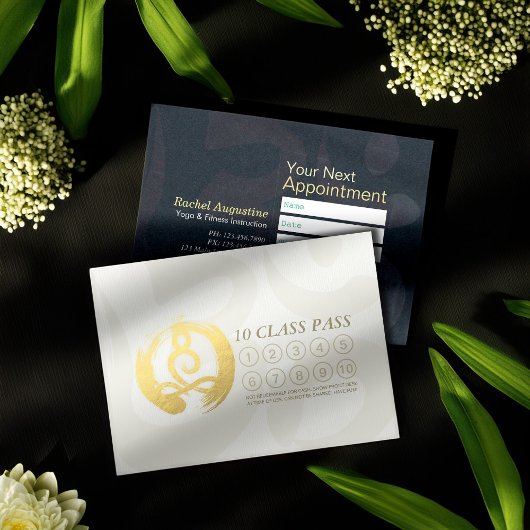 Carte De Fidélité Méditation Yoga Instructeur 10 Classe Pass Fidélit