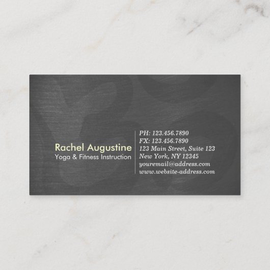 Carte De Fidélité Méditation Yoga Instructeur 5 Classe Pass OM Fidél (Dos)