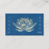 Carte De Fidélité Méditation YOGA Instructeur Loyalty Punch Lotus (Devant)