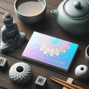 Carte De Fidélité Méditation Yoga Instructeur Mandala Loyalty Punch