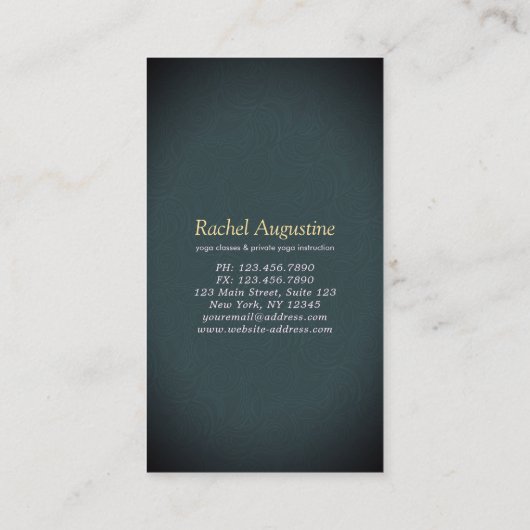 Carte De Fidélité Méditation yoga Lune Sky Ocean Beach 5 Classe Pass (Dos)