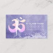 Carte De Fidélité Méditation Yoga Pose Om Classe des signes Pass (Devant)