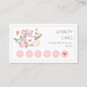 Carte De Fidélité Mélangeur de stand de boulangerie aquarelle (Devant)