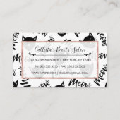 Carte De Fidélité Meow Simple moderne Black White Chats Typographie (Dos)