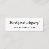 Carte De Fidélité Merci de script simple à brosse (Devant)