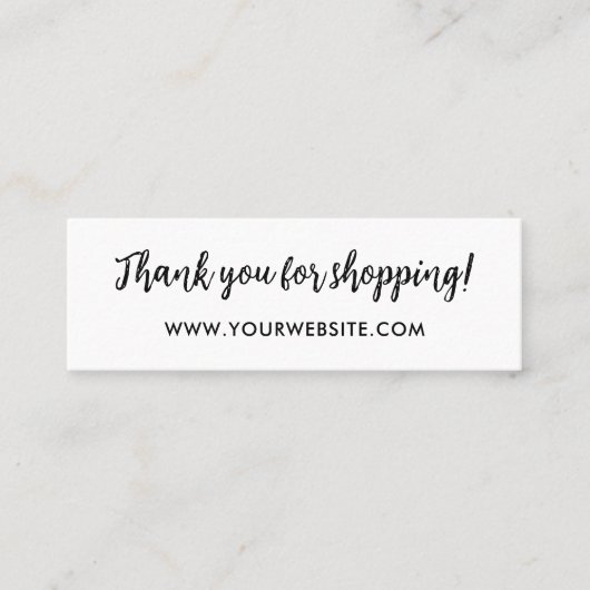 Carte De Fidélité Merci de script simple à brosse (Devant)