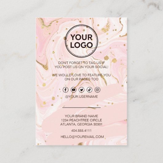 Carte De Fidélité Merci d'entreprise et code remise | Loyal moderne (Dos)