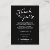 Carte De Fidélité Merci d'entreprise et code remise | Moderne (Devant)