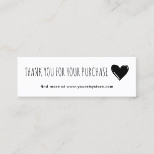 Carte De Fidélité Merci Doodé Black Heart