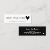 Carte De Fidélité Merci Doodé Black Heart (Devant / Derrière)