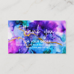 Carte de fidélité Merci Gold Blue Purple 2