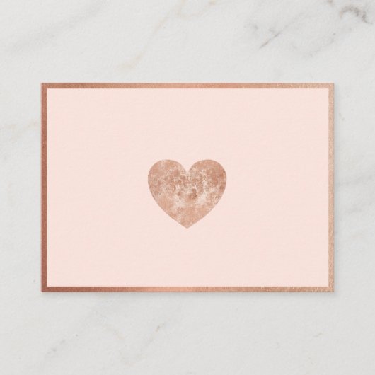 Carte De Fidélité Merci Pour Votre Rose D'Affaires Gold Heart Rose (Devant)
