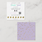 Carte De Fidélité *~* Merci QR Reward Pastel Flat Loyalty Card (Devant / Derrière)