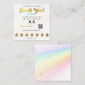 Carte De Fidélité *~* Merci Rainbow QR Punch (Devant / Derrière)