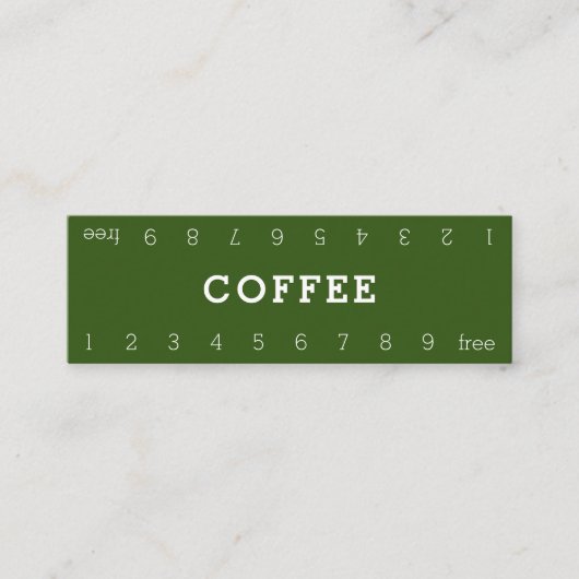 Carte De Fidélité Mini Simple Double Numéro De Café Punch Card (Devant)