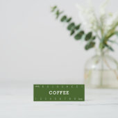 Carte De Fidélité Mini Simple Double Numéro De Café Punch Card (Debout devant)