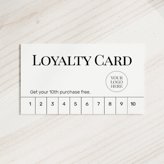 Carte De Fidélité Minimal Classic Business Flat Loyalty Card