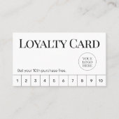 Carte De Fidélité Minimal Classic Business Flat Loyalty Card (Devant)