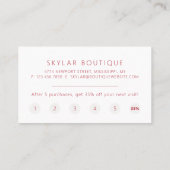 Carte De Fidélité Minimal Luxe Ruby Red VIP (Dos)