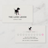 Carte De Fidélité Minimal Pet Silhouette Dog Walker Reward (Devant / Derrière)