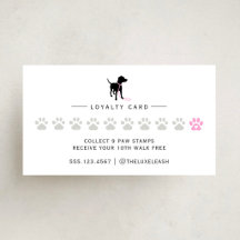 Minimal Pet Silhouette Dog Walker Reward