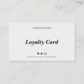 Carte de fidélité minimale pour café (Dos)
