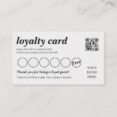 Carte de fidélité minimale pour café (Devant)