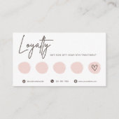Carte De Fidélité Minimalist Elegant Pink Brush Script Loyalty Card (Dos)